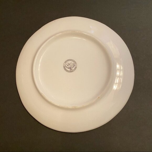 CERAMICA CUORE PLATE PLATTER ITALIAN POTTERY WHITE ORANGE PUMPKIN LEAVES HOME - Picture 9 of 14